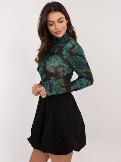 Sukienka DHJ-SK-19959.35 czarno-zielony