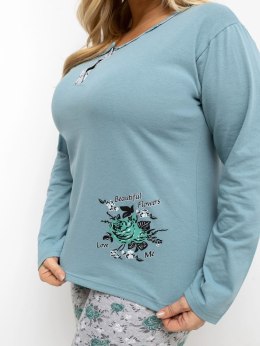 Piżama DU-PI-FP-506.56 ciemny miętowy 2XL