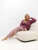 Piżama DU-PI-FP-508.57 ciemny różowy 3XL