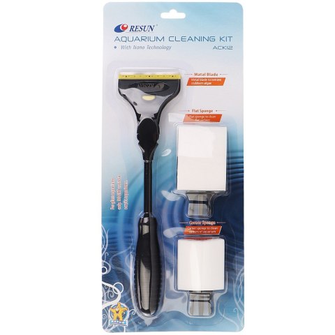 Resun Aqua Clean Kit 30cm - czyścik gąbkowy i skrobak 3w1 Resun Resun Aqua Clean Kit 30cm - czyścik gąbkowy i skrobak 3w1 Resun