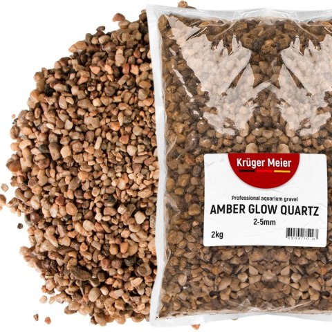 Kruger Meier Amber Glow Quartz 2-5 mm - Żwirek do akwarium 2kg Kruger Meier Kruger Meier Amber Glow Quartz 2-5 mm - Żwirek do akwarium 2kg Kruger Meier