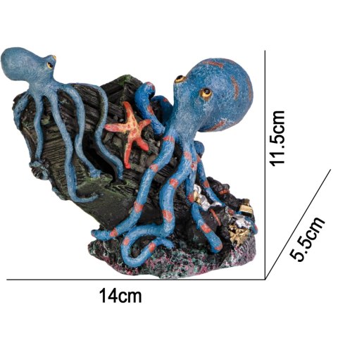 Kruger Meier Octopus Treasure - Dekoracja do akwarium 14x5.5x11.5 cm Kruger Meier Kruger Meier Octopus Treasure - Dekoracja do akwarium 14x5.5x11.5 cm Kruger Meier