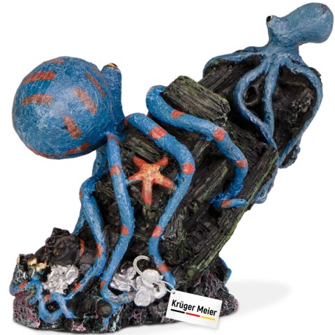 Kruger Meier Octopus Treasure - Dekoracja do akwarium 14x5.5x11.5 cm Kruger Meier Kruger Meier Octopus Treasure - Dekoracja do akwarium 14x5.5x11.5 cm Kruger Meier