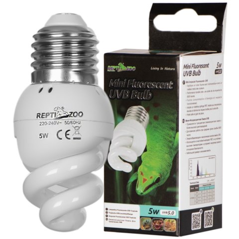 Repti-Zoo Mini UVB lamp 5.0 5W - mini żarówka UVB tropikalna Repti-Zoo Repti-Zoo Mini UVB lamp 5.0 5W - mini żarówka UVB tropikalna Repti-Zoo