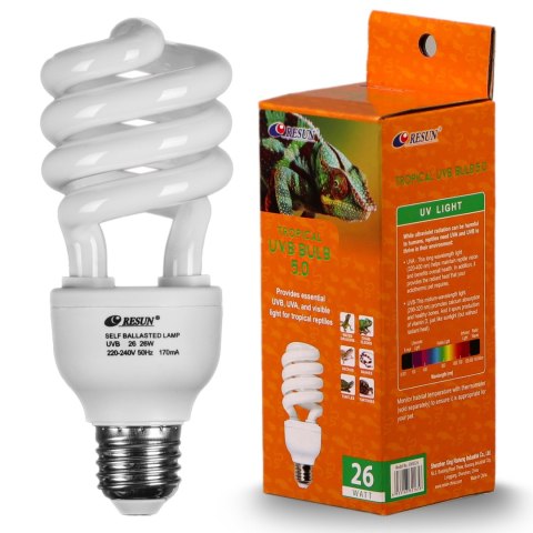 Resun Tropical UVB Bulb 5.0 26W - żarówka UVB Resun Resun Tropical UVB Bulb 5.0 26W - żarówka UVB Resun