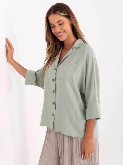 Koszula 328-KS-4062.81 pistacjowy M