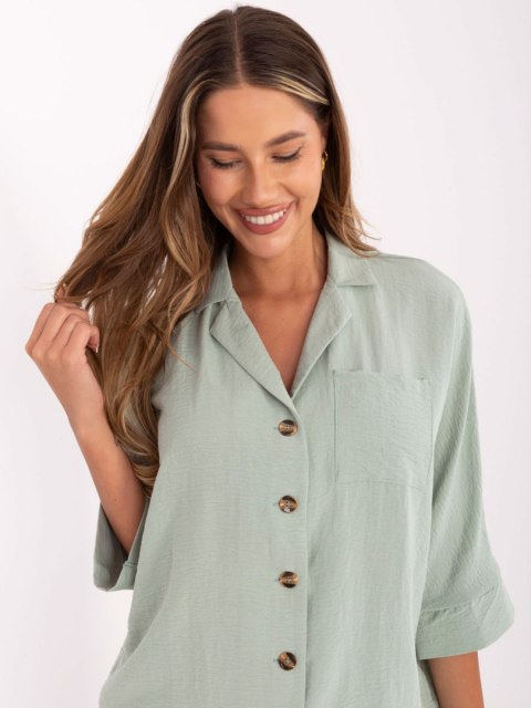 Koszula 328-KS-4062.81 pistacjowy M